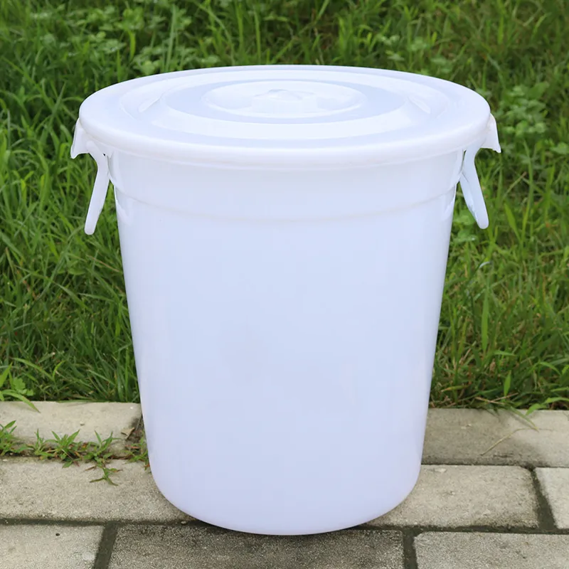 水桶胶桶大塑料桶家用储水用加厚食品级带盖特大容量化工大水桶 蓝色
