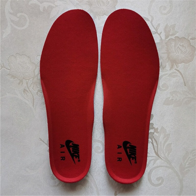 鞋垫适配耐克原装倒钩aj1熊猫空军一号板鞋跑步篮球运动通用 红色黑标