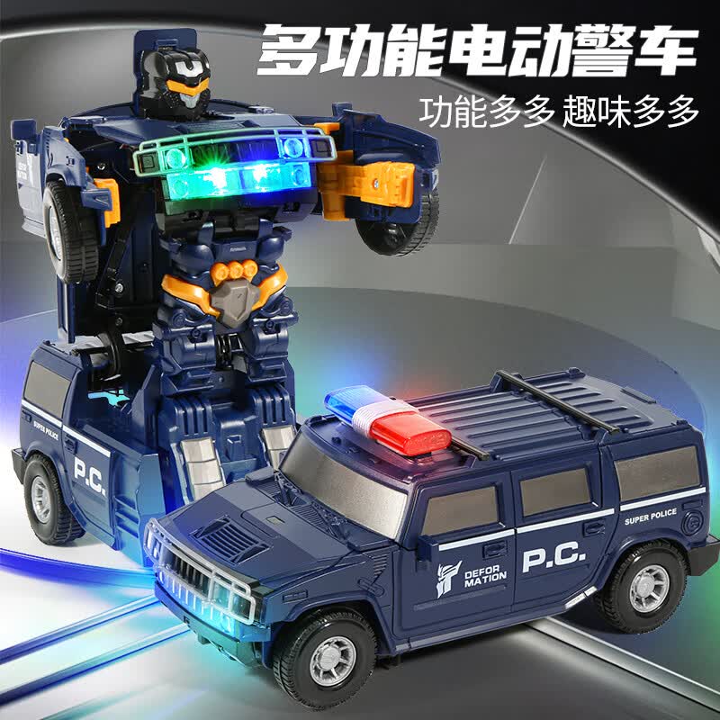 菲贝（feibei）儿童电动万向感应警车灯光音乐小汽车变形机器人男孩3岁玩具礼物怎么看?