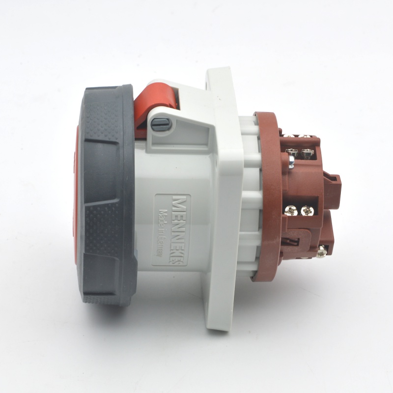 德国mennekes曼奈柯斯三相五线63a ip67直插防水工业插座1128