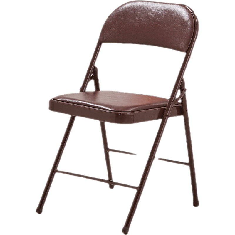 非洲鹰简易登子靠背椅家用折叠椅子便携办公椅会议椅电脑餐椅宿舍椅子 新款加固黑腿黑面