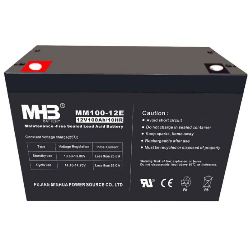 mhb蓄电池mm100-12 12v100ah/10hr 太阳能路灯光伏发电用电池 12v100
