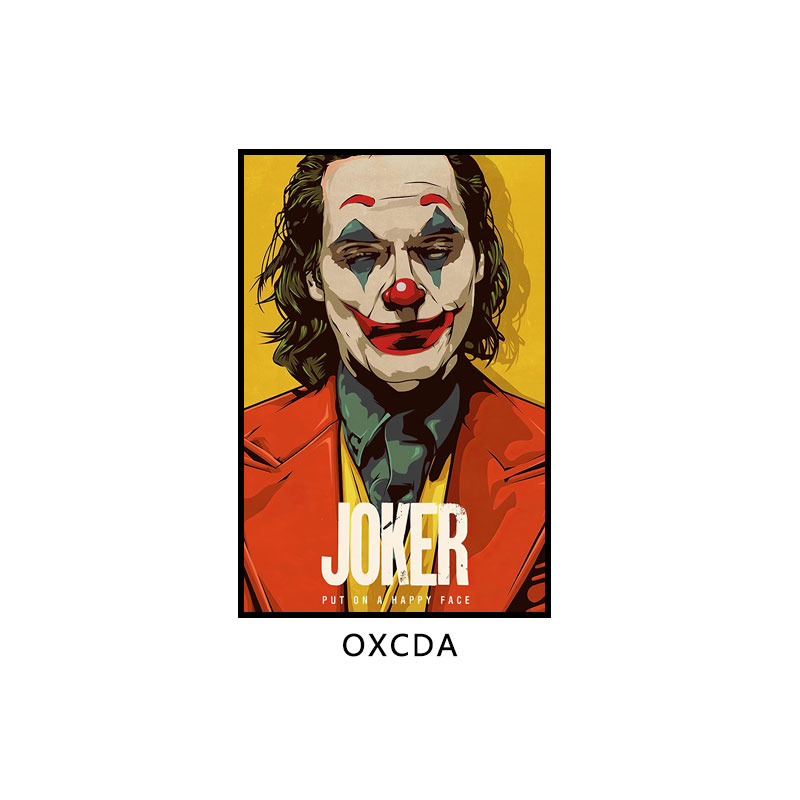 小丑装饰画酒吧咖啡厅电影海报挂画joker杰昆菲尼克斯dc墙面壁画 ox