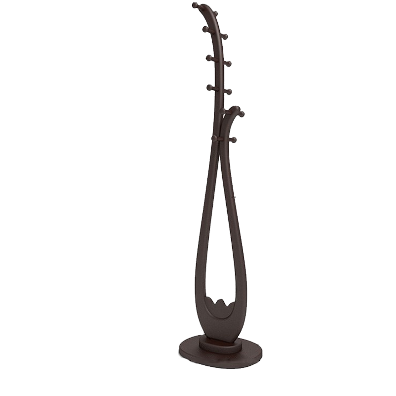 密林 衣架落地感客厅实木衣帽架家用卧室网红衣服现代中式轻奢立式 橡胶木·象牙白