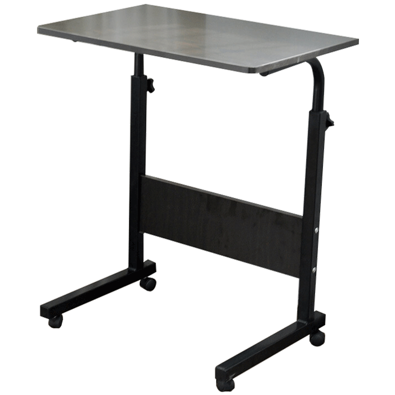 倍方 床边电脑桌 可移动升降电脑桌 笔记本电脑桌床边简易小桌子沙发边书桌 现代小茶几桌黑胡桃色