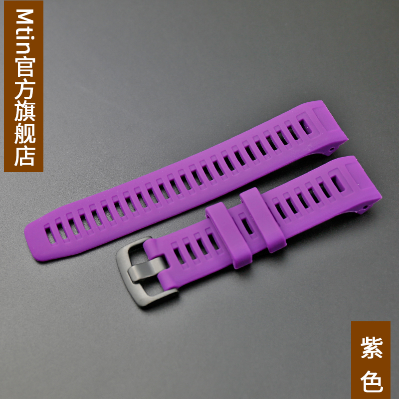 于佳明garmin本能instinct手表带腕带硅胶表带男户外运动表链 紫色