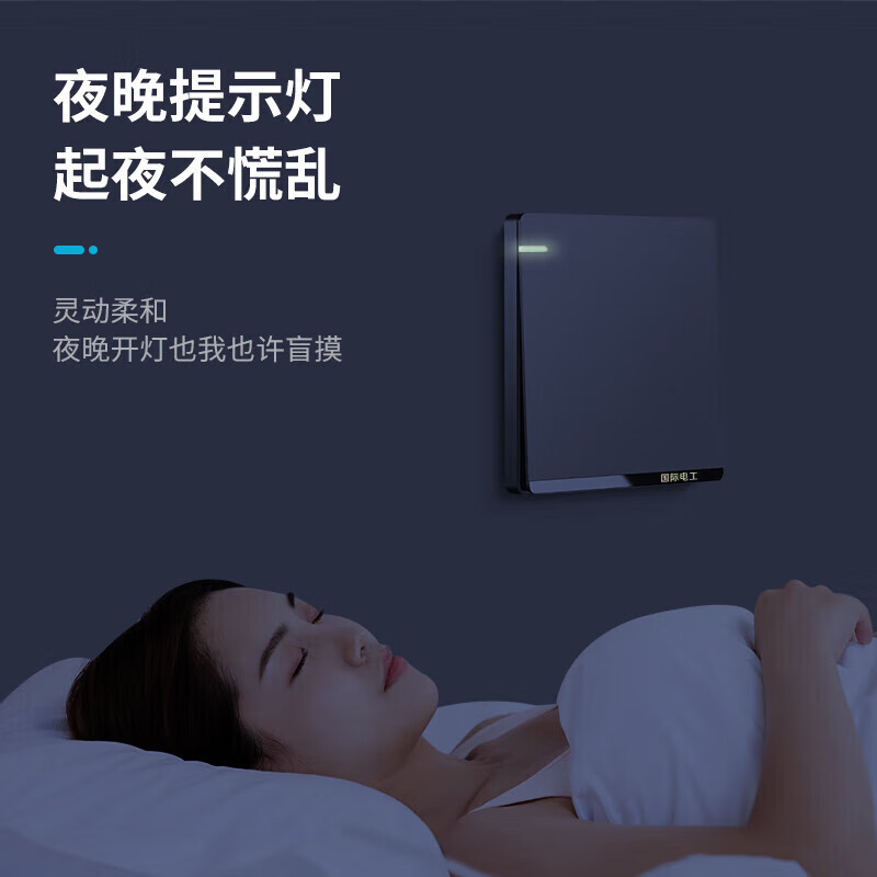 国际电工开关插座面板家用墙壁暗装双控五孔带开关USB电源5孔插座 五孔双USB
