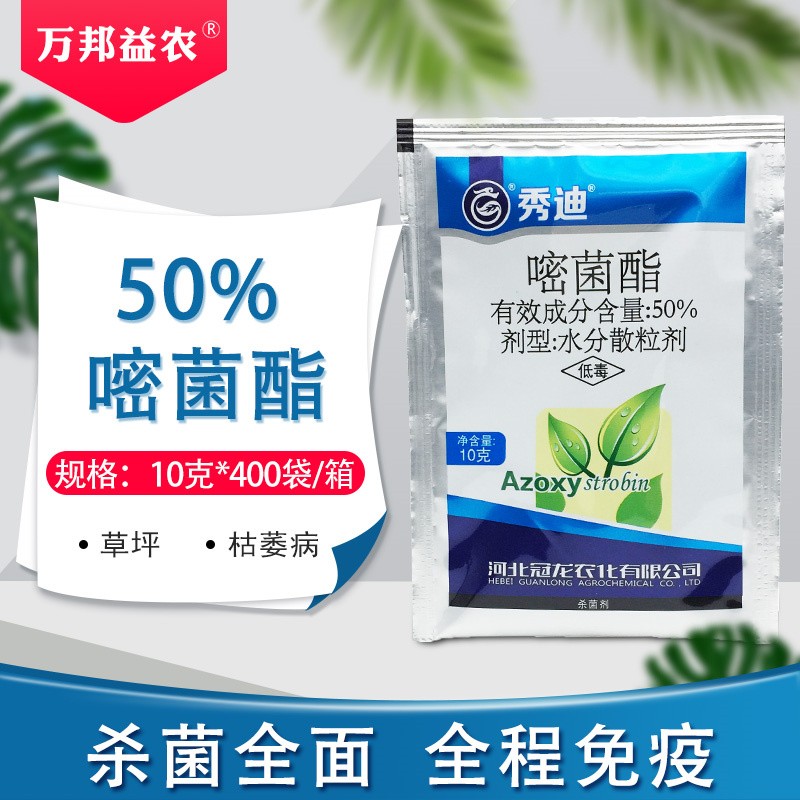 冠龙农化嘧菌酯50%嘧菌脂嘧酯菌草坪枯萎病农药杀菌剂 10克