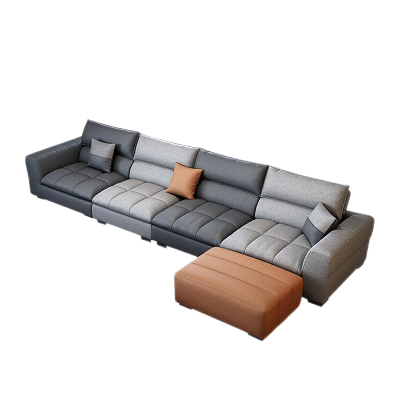 绿林咖 沙发 北欧大小户型意式轻奢简约现代乳胶科技布艺沙发百变组合u型可拆洗布艺沙发 直排双位-2.36米 科技布+天然乳胶颗粒