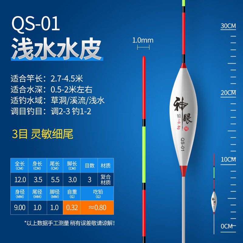 杨喻鱼漂套装23款新升级短纳米浮漂一体通纤高灵敏加粗醒目冰钓浅水草