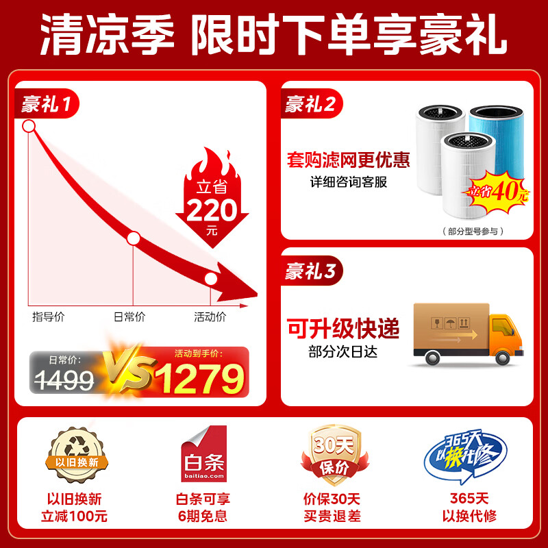 美的【医护级+母婴优品双认证】空气净化器加湿一体机家用除甲醛异味除花粉过敏源去烟味 升级感应灯 KJ600G-K10G