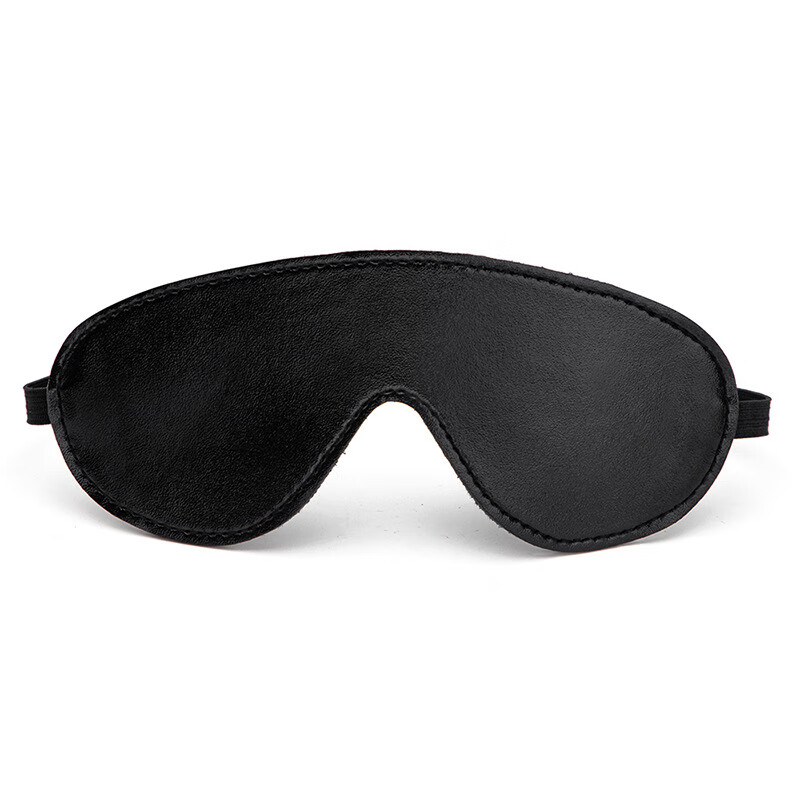 olo 男生眼罩眼贴体育生1s黑色皮革眼罩型男弹性可调节睡眠不漏光眼罩