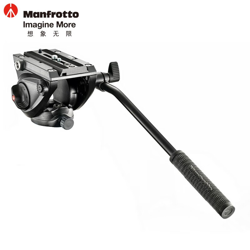 曼富图（Manfrotto） 摄像云台 MVH500AH 摄影摄像 单反相机液压云台 三脚架两用云台 滑轨云台 承重：5kg