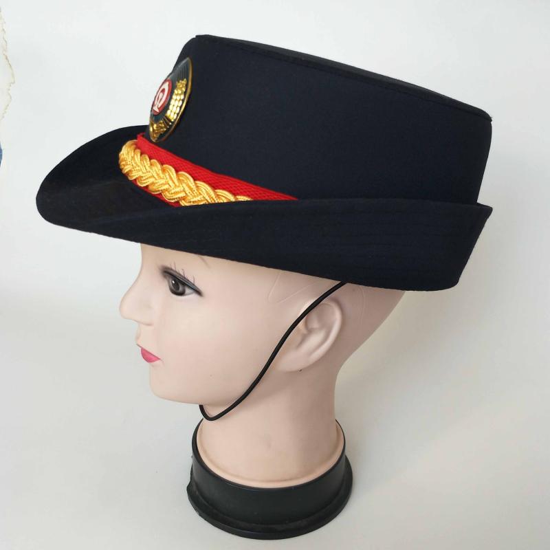 艾吉沃铁路帽子新式女式乘务列车客运人员卷边帽列车长乘务员帽