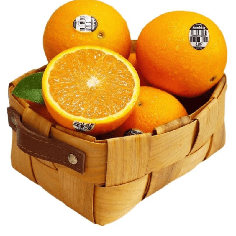 沃喜乐新奇士橙黑标3107脐橙新鲜sunkist美橙甜橙子水果整箱装 4斤