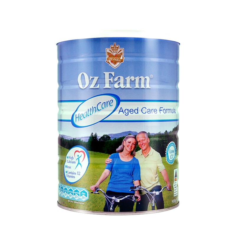 澳洲进口 澳滋Oz farm 中老年高钙补充叶酸营养配方奶粉 900g/罐