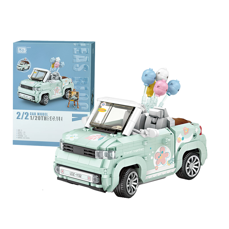 俐智（Loz）积木 小颗粒拼装玩具汽车模型儿童节礼物玩具积木 1132/Mini敞篷车779PCS