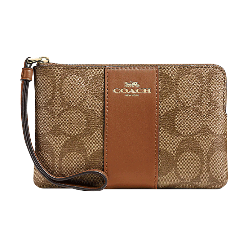 COACHCornerZip16女士小号手拿包零钱包棕色58035IME74