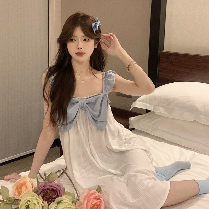 【浴袍秋冬款】日系少女吊带睡裙女薄款ins风家居服可爱睡衣 2103