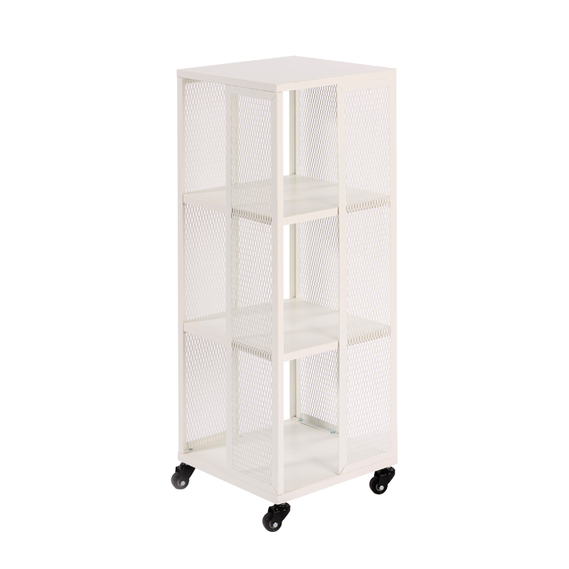 网纳 置物架落地极简日系多层家用落地移动碳钢小学生组合层架厨房储物收纳架展示架-三层WN-1105W1