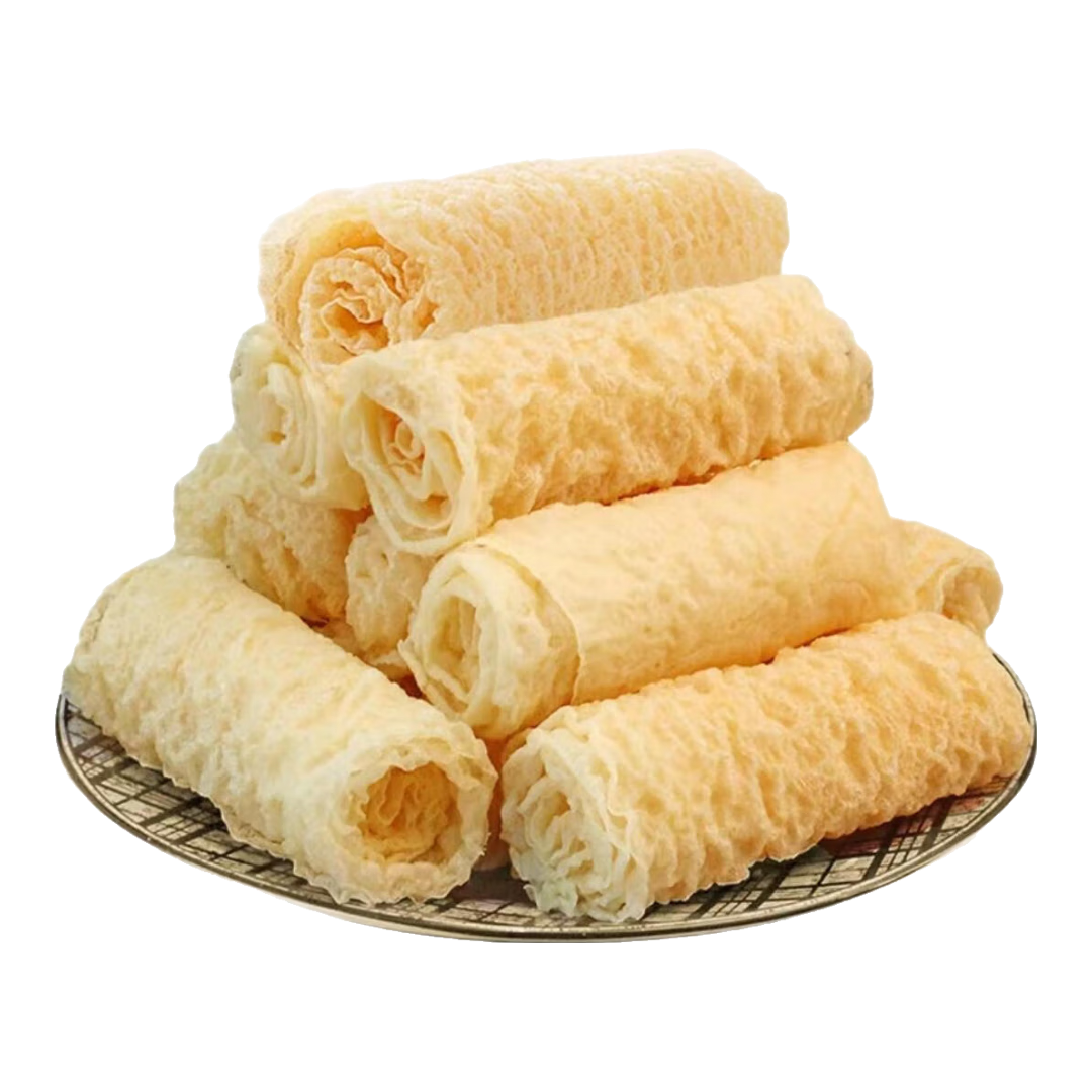 【火锅食材】响铃卷麻辣烫食材油炸腐竹皮螺蛳粉整袋净重80g/袋 10卷 4.5g