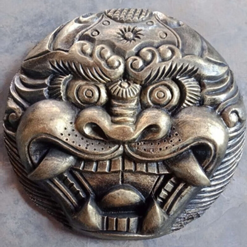 古代士兵盾牌模型仿中国古装演出拍摄道具将军酒吧密室布景摆件盾 螭