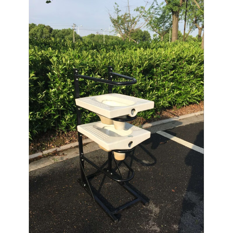 定制适用钢制蹲便器展示架 陶瓷卫浴蹲厕架 便坑摆放陈列架子 蹲便器
