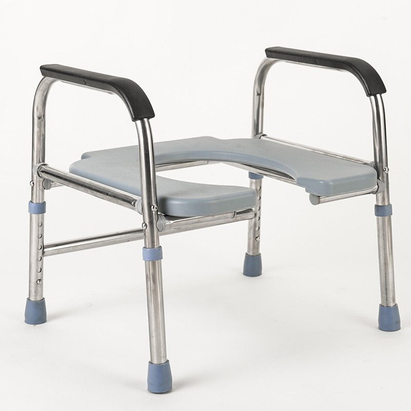 不锈钢加粗孕妇坐便椅子老人残疾人坐便器凳移动马桶坐便架子 u型高度