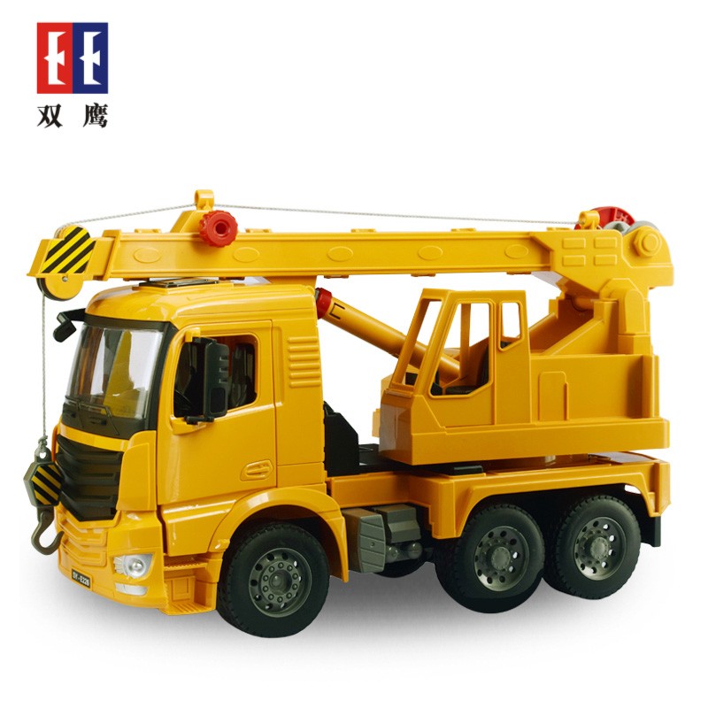 玩具车双鹰儿童工程车吊车滑行手动模型礼物建筑