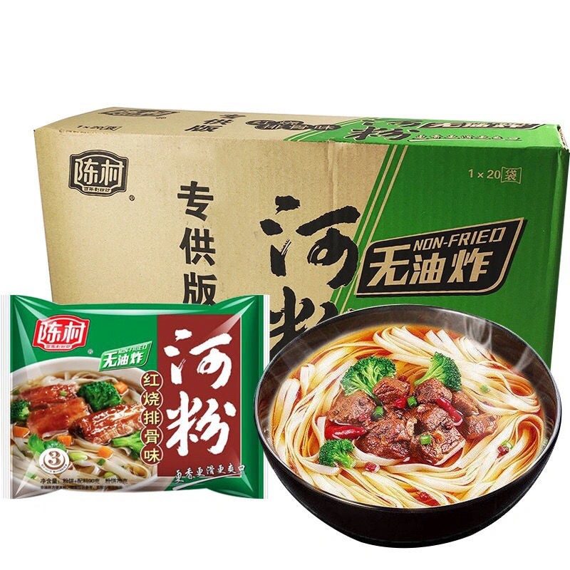 陈村河粉酸辣粉米粉米线广东河粉宽粉红烧排骨味袋装方便泡面小吃夜宵