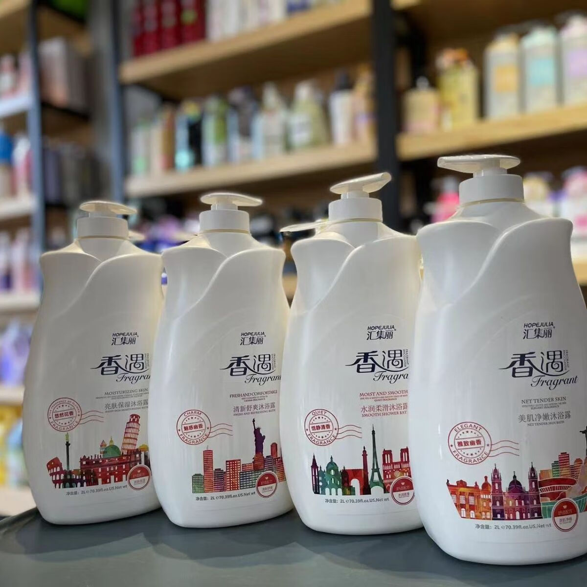 韩婵汇集丽沐浴露留香全身保湿沐浴乳家庭装滋润清爽沐浴液大容量 1瓶