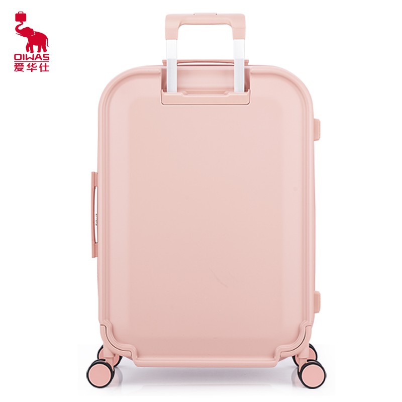 爱华仕十大品牌行李箱女小型可登机箱结实耐用高颜值旅行拉杆箱子密码箱 迷醉裸粉 【一抹治愈】 航空级拉杆 20英寸 可登机箱