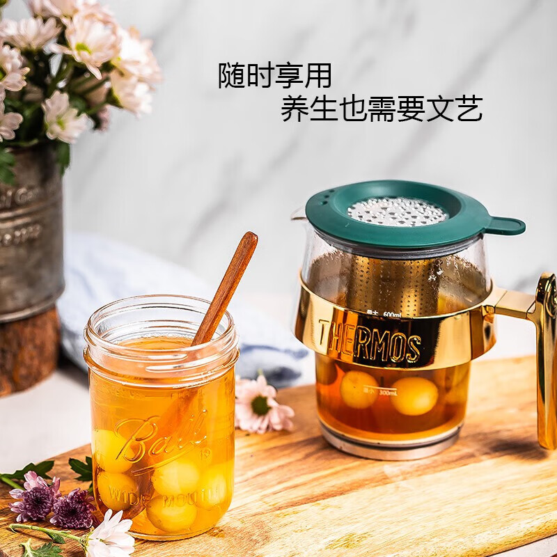 茶壺 膳魔师（THERMOS） 养生壶多功能煮茶壶家用办公室小型烧水壶煮