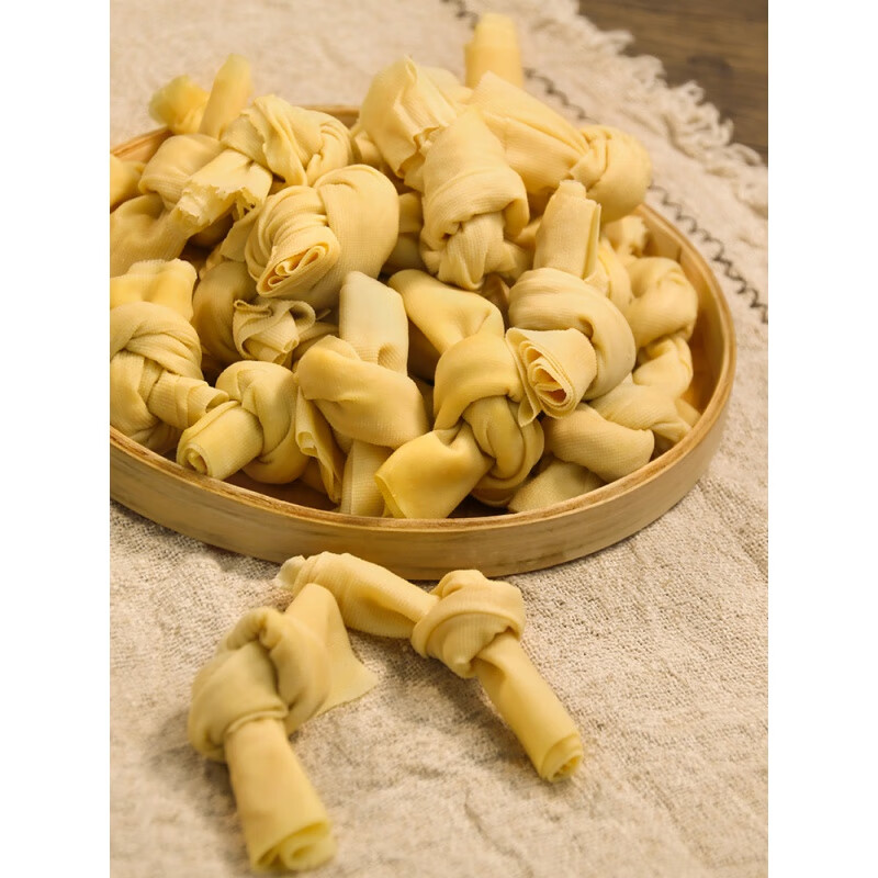 轻即宁波特产新鲜手工千张结 豆腐皮新纯手工豆皮百叶结 豆腐卷 新鲜