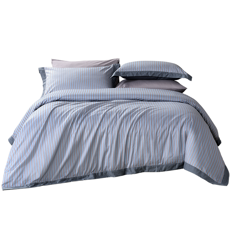 富安娜（FUANNA） 四件套床上用品纯棉简约提花套件全棉斜纹床单被套 凯伦-抗菌升级款 1.8米/2米床(230*229cm) 323.7元