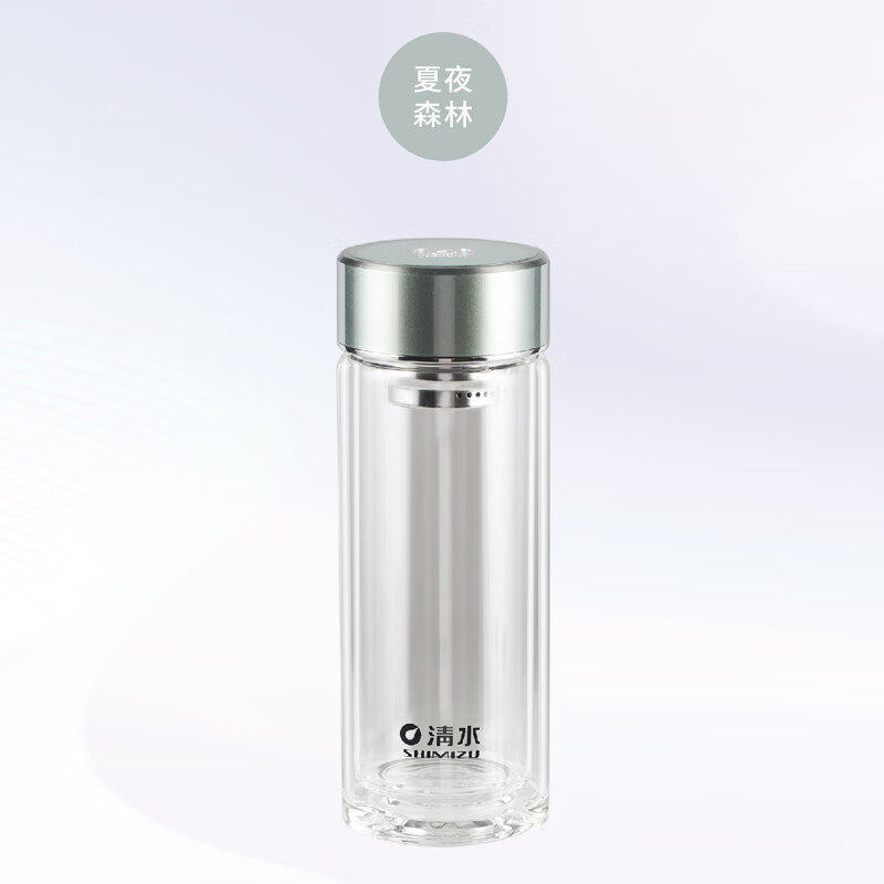 清水(shimizu)上海清水双层高硼硅玻璃杯子sm-8981家用车载男士商务