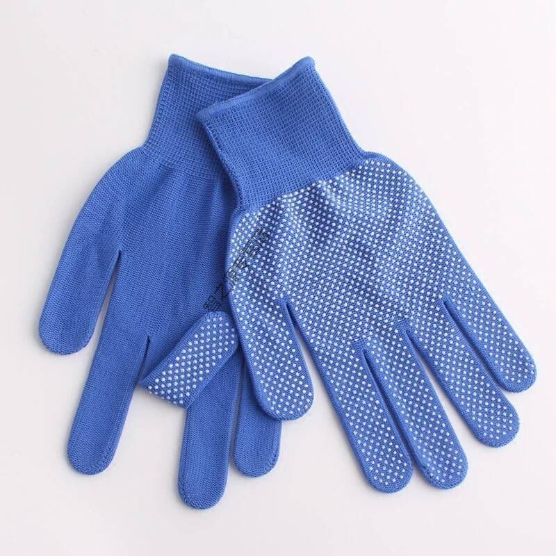 薄款手套劳保手套批发干活防滑耐磨劳动工人干活防护尼龙手套 蓝尼龙