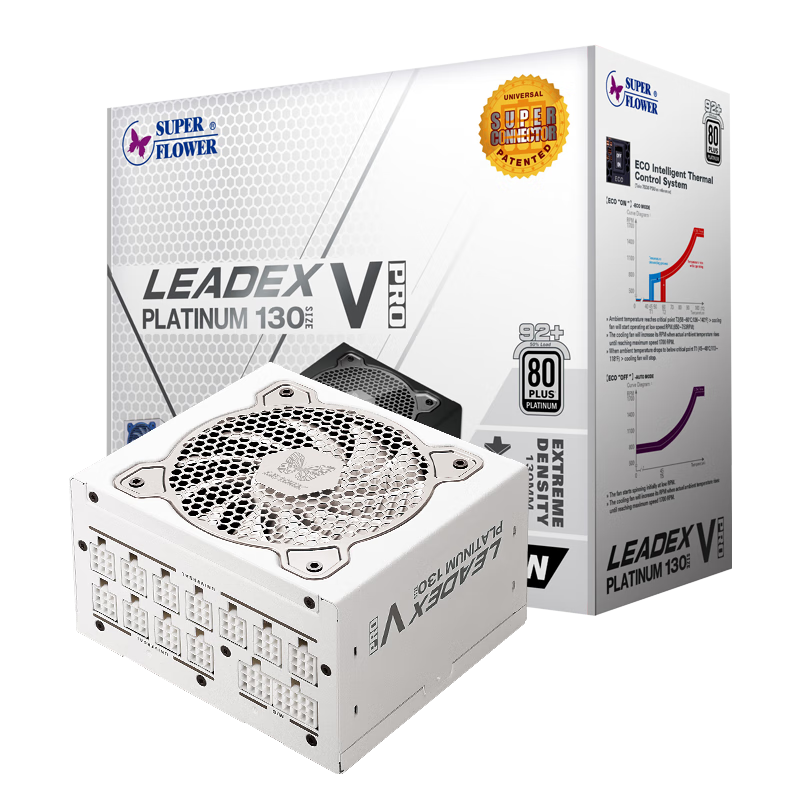 SUPER FLOWER 振华 LEADEX V PLATINUM PRO 850W 白金牌（92%） 全模组化 电脑电源 850W