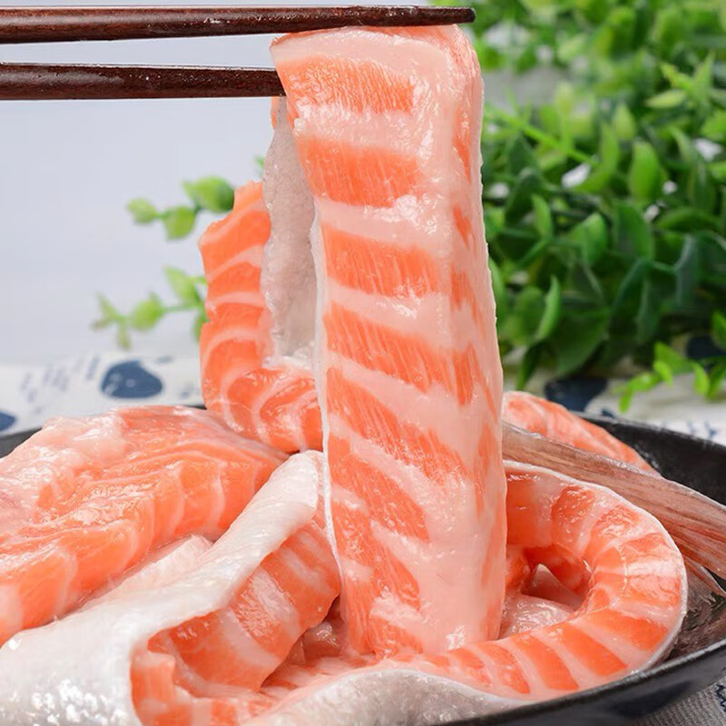 海皇湾挪威进口冰鲜三文鱼中段刺身鱼片即食大西洋鲑生鲜鱼类快至次日达 三文鱼鱼腩条 1.5kg 【3斤】冷冻