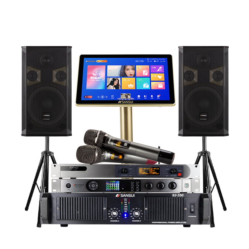 山水（SANSUI）SQ121家庭影院ktv音响组合功放套装家用电视卡拉OK点歌机双系统一体机 12吋音箱+大功率功放+U段话筒+3T点歌机