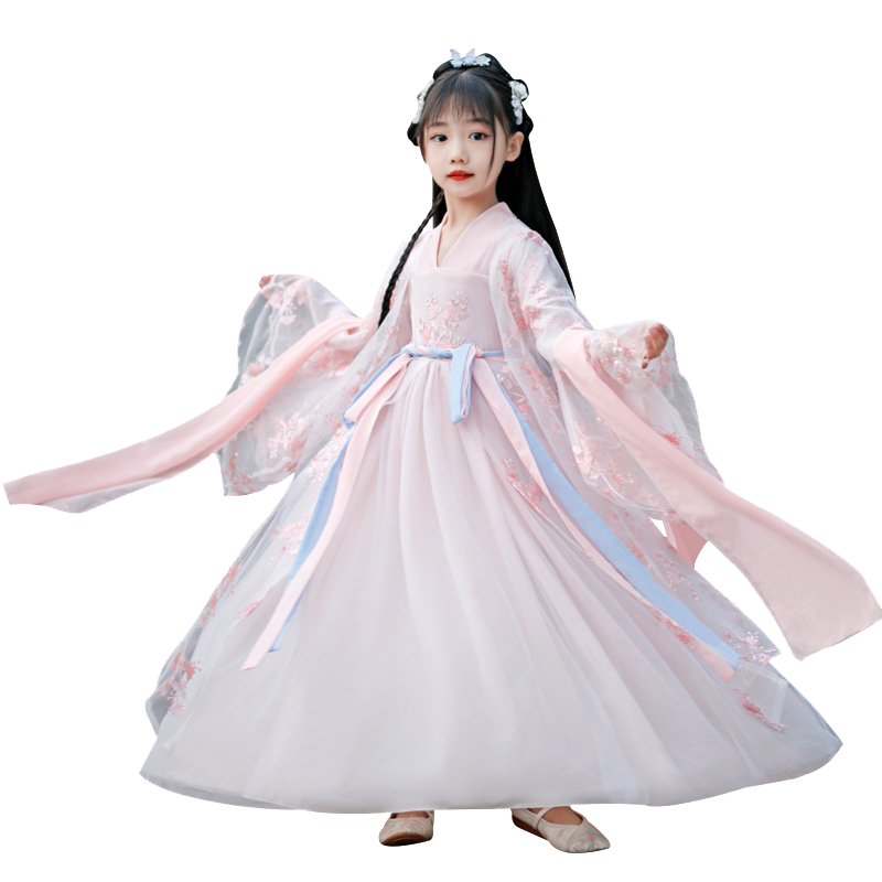 奥蒙威品牌儿童汉服:春秋小女孩古装裙子价格及走势