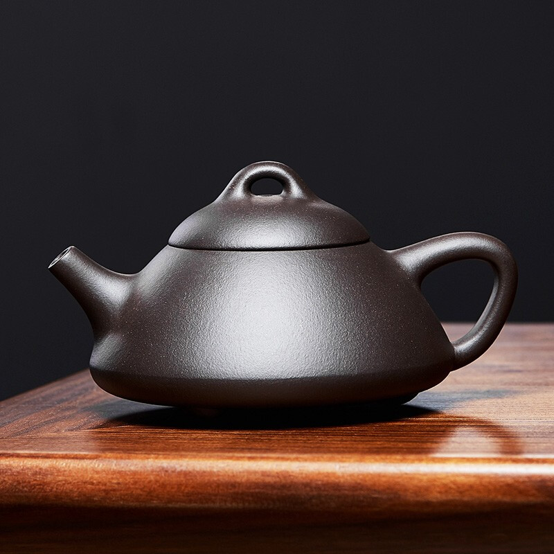 万壶园 紫砂壶功夫茶具泡茶壶宜兴原矿黑泥东坡石瓢壶名家手工茶壶