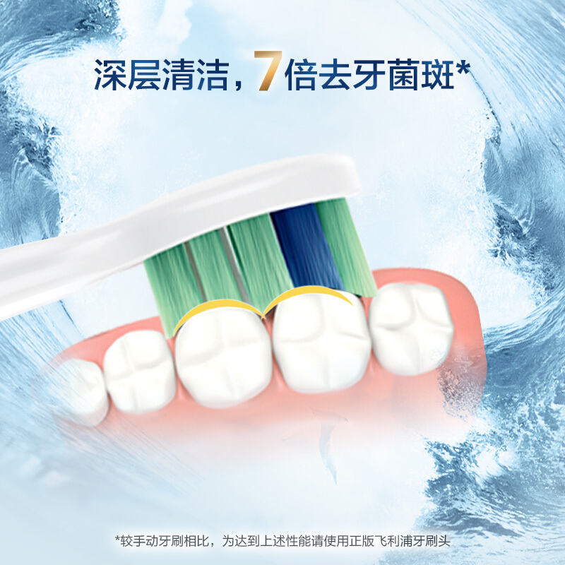 飞利浦(PHILIPS) 电动牙刷头 牙菌斑洁净 1支装 HX9021 适配HX6730/6761/6803/6806/6807/6808/3714/3734
