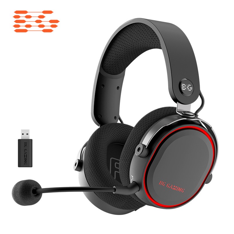 BG Gaming 2.4G无线游戏耳机 无线游戏耳机头戴式 无线游戏耳机 低延时游戏耳机 黑色