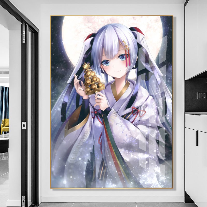 缀星 5d 钻石画十字绣满钻 卡通动漫 初音未来 贴钻画