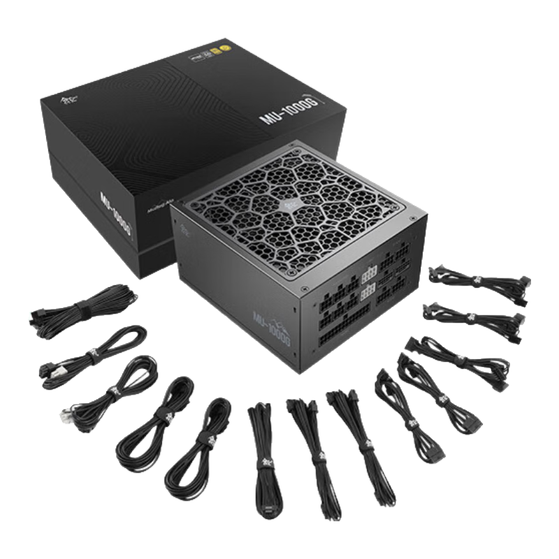 Segotep 鑫谷 昆仑MU-1000G 酷黑版 金牌（90%）全模组ATX电源 1000W