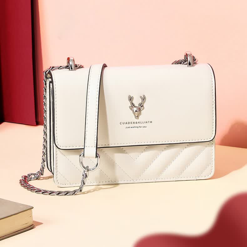 CUADEN KLLIATM轻奢包包女款一鹿有你单肩包斜挎包生日新年情人节礼物送女友老婆 【米白色】-全国七仓直发 2025高级感女生包实用走心送妈妈