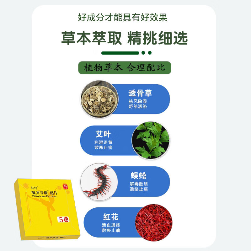 邹润安轩钊罗吡昔康贴片萃取植物成分腱鞘炎骨肌肉痛关节痛外伤 一盒