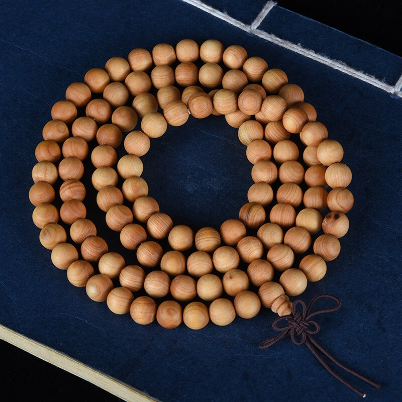 帛灵 玄同太行崖柏素珠108颗手链时尚流行佛珠手串高油性男女情侣款