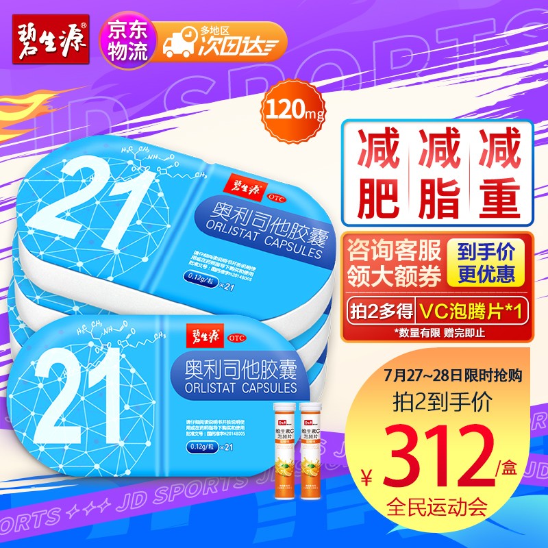 【碧生源奥利司他减肥胶囊价格】2023年消化系统用药价格走势